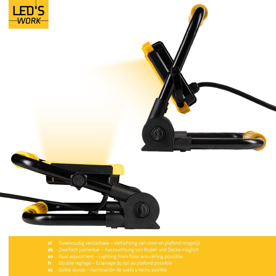 LED's Work Opvouwbare Bouwlamp 6400 - 50W - 5 meter kabel Bouwlampen LED.nl