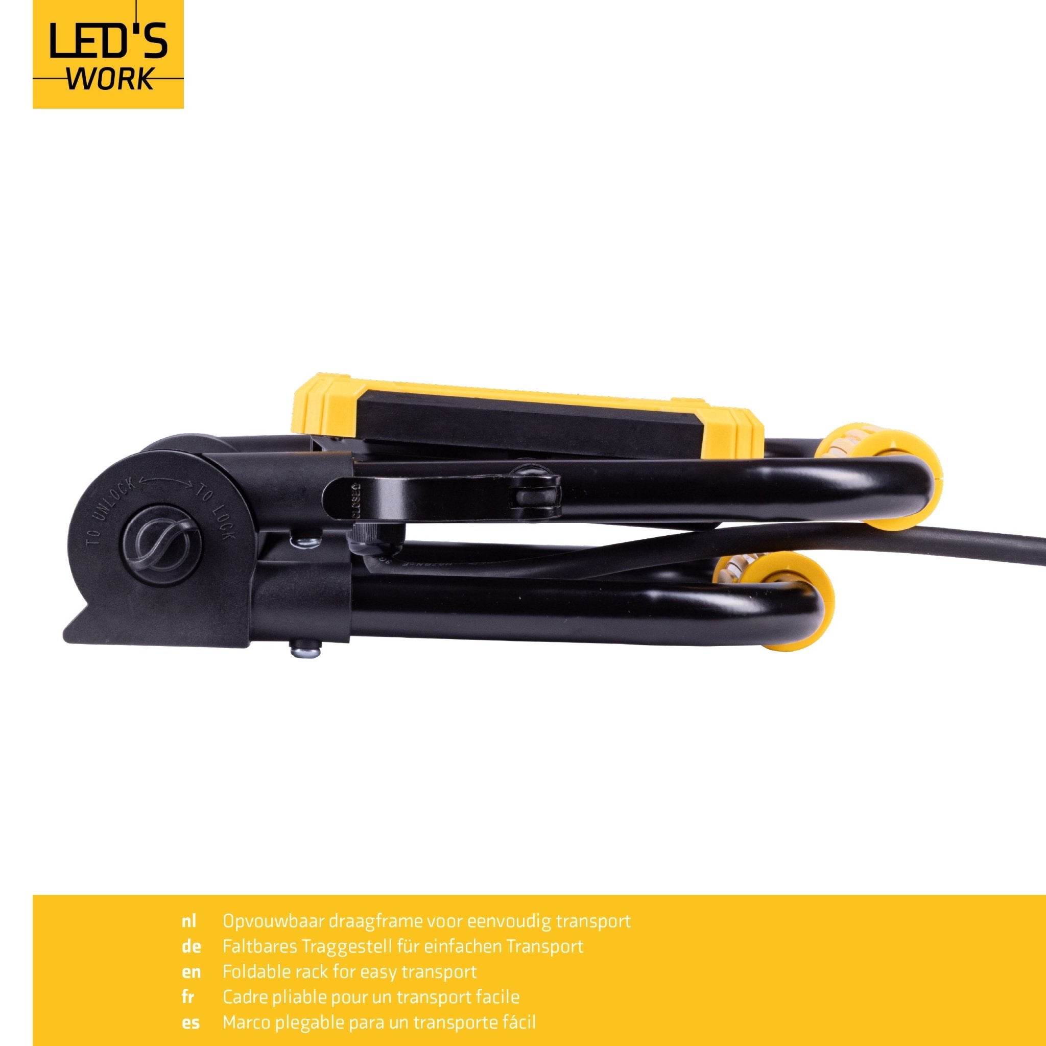LED's Work Opvouwbare Bouwlamp 6400 - 50W LED vervangt 500W halogeen - 5 meter kabel - LED.nl