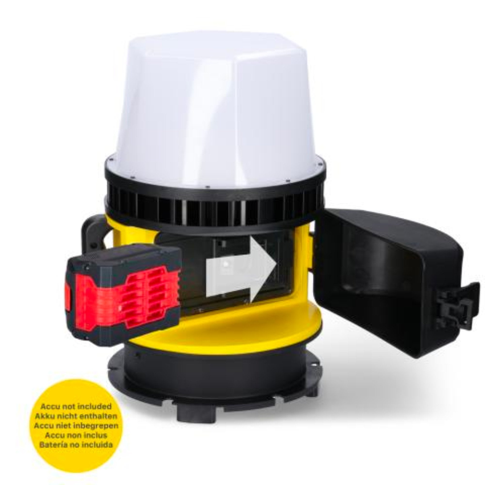 LED's Work Portable LED Bouwlamp 6000 - Universeel oplaadbaar met 18V accu - 60W - LED.nl