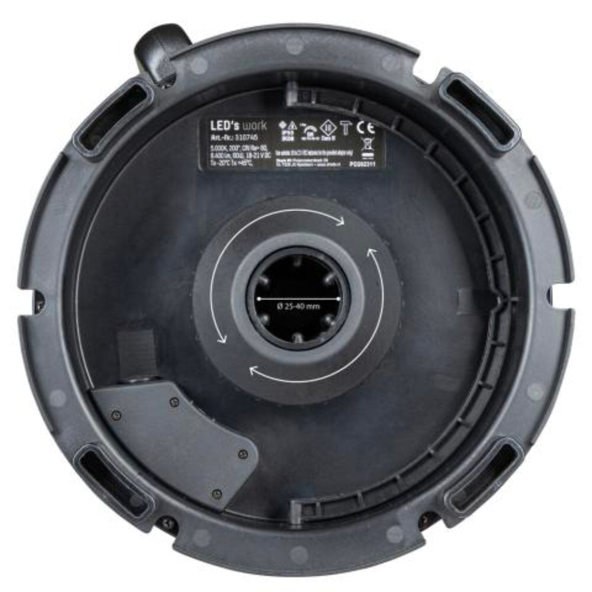 LED's Work Portable LED Bouwlamp 6000 - Universeel oplaadbaar met 18V accu - 60W - LED.nl