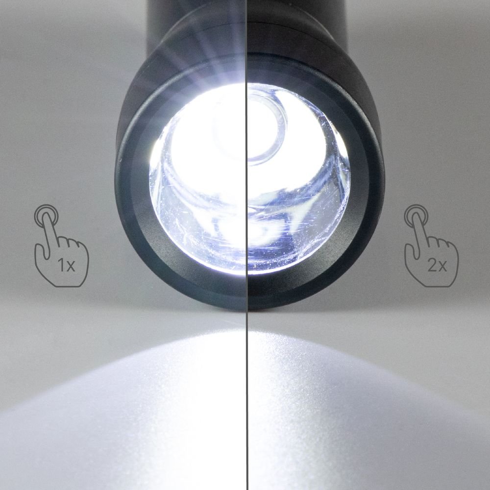 LED's Work Zaklamp op Batterijen (3x AAA) - 120 lumen - IPX4 Spatwaterdicht - Dimbaar in 3 standen - LED.nl