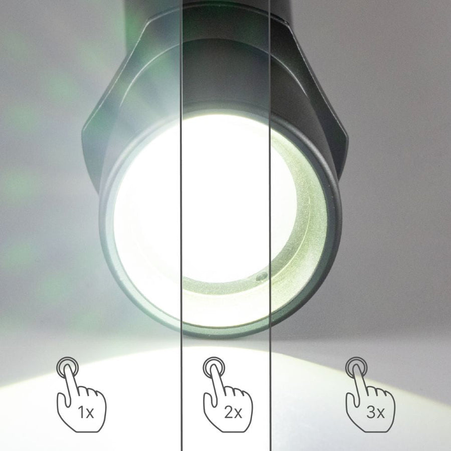 LED's Work Zaklamp op Batterijen (6x AAA) - 900 lumen - IPX4 Spatwaterdicht - Dimbaar in 3 standen LED.nl
