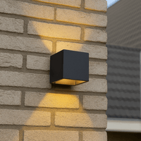 Lumo Cube Zwart - Wandarmatuur zonder lichtbron - Excl 1xG9 - IP65 Wandlampen LED.nl