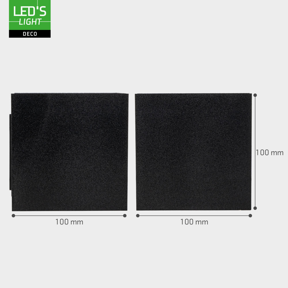 Lumo Qube Wandlamp Buitenlamp met Lichtbron - wandarmatuur - 380lm 1800K - Zwart - IP54 Wandlampen LED.nl