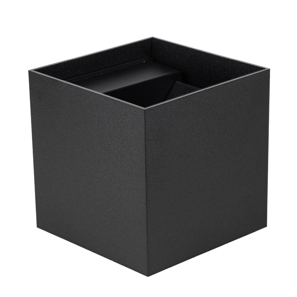 Lumo Qube Wandlamp Buitenlamp met Lichtbron - wandarmatuur - 380lm 1800K - Zwart - IP54 Wandlampen LED.nl
