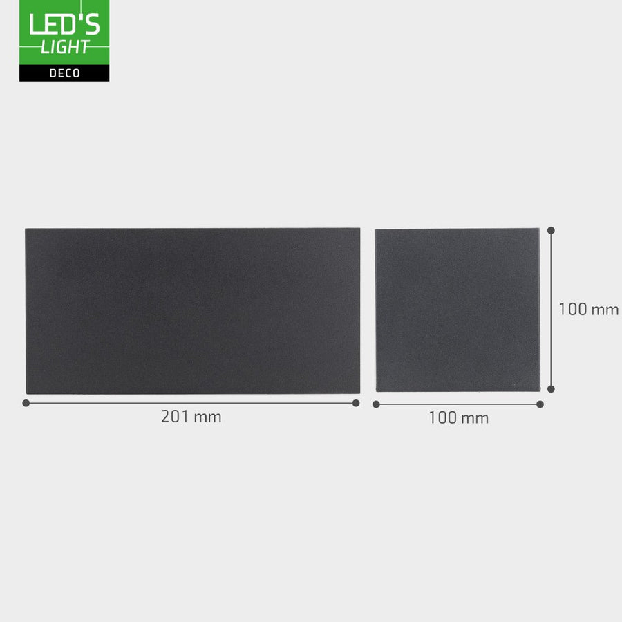 Lumo Recta Anthrazit – Wandleuchte ohne Leuchtmittel – ohne 2xG9 – IP65 - LED.de