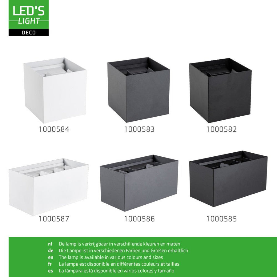 Lumo Recta Anthrazit – Wandleuchte ohne Leuchtmittel – ohne 2xG9 – IP65 - LED.de