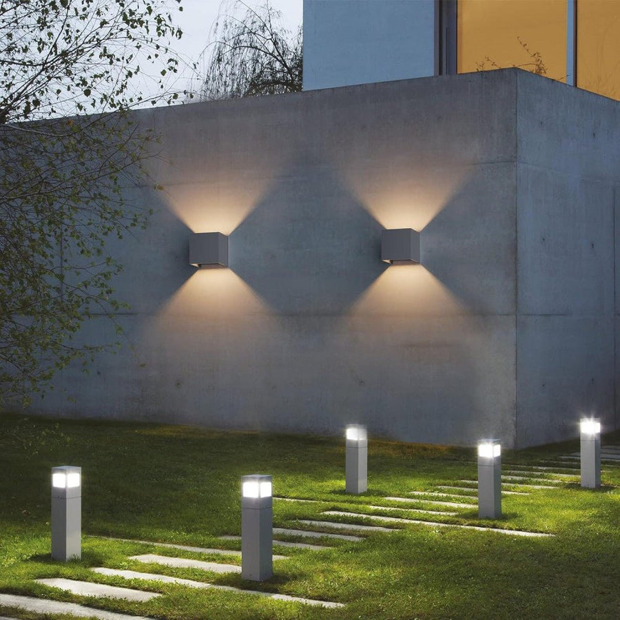 Lumo Recta Zwart - Wandarmatuur zonder lichtbron - Excl 2xG9 - IP65 Wandlampen LED.nl