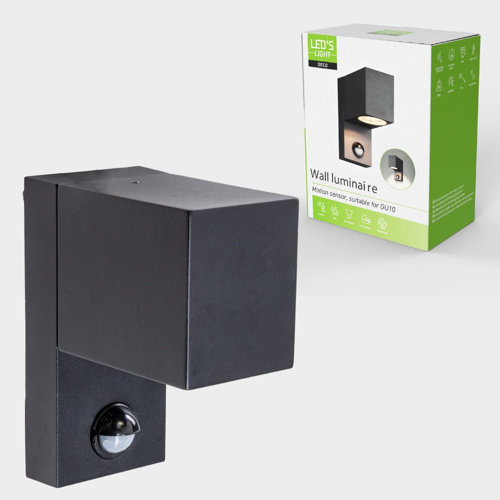 NØRD Down Sensor - Aluminium - 1xGU10 - Zwart - IP44 LED.nl