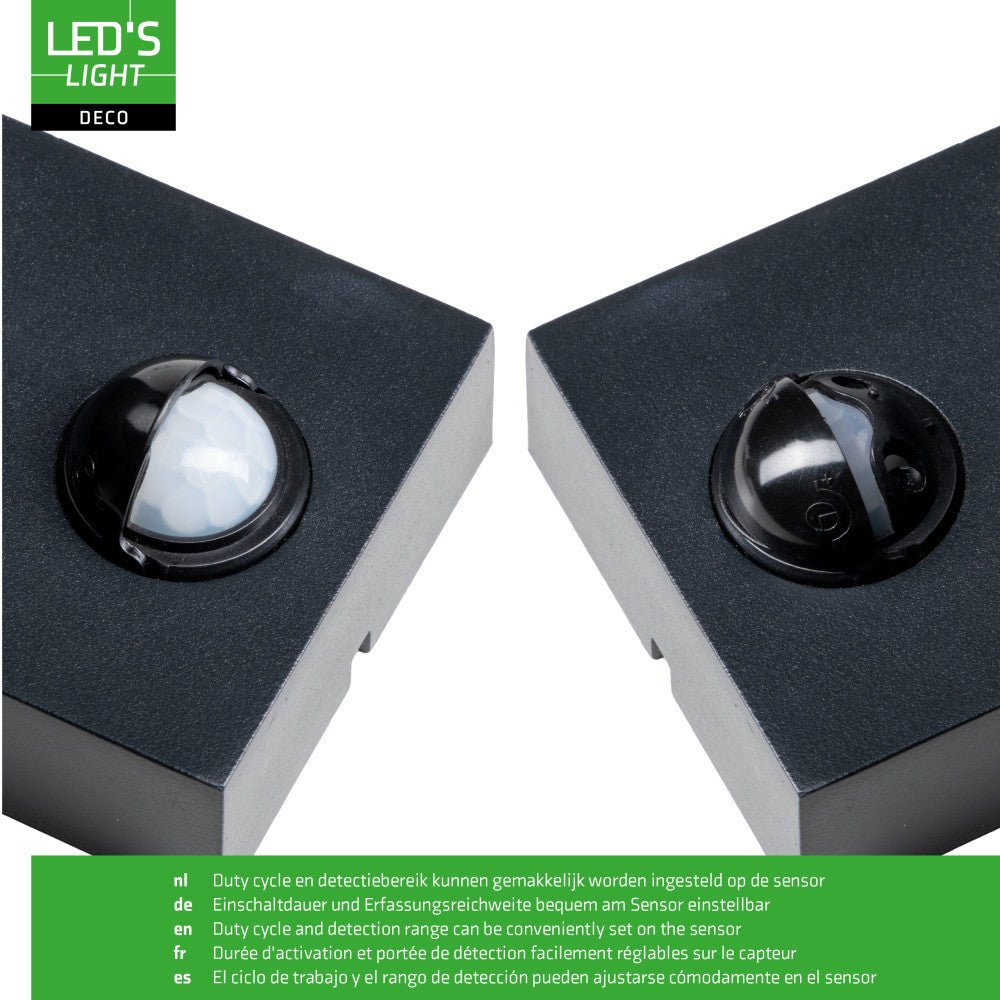 NØRD Up&Down Sensor - Aluminum - Wandarmatuur - 2xGU10 - Zwart Wandlampen LED.nl