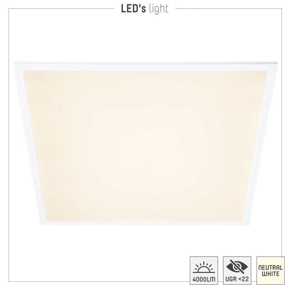 Paneel - 40W 4000lm 4000K 595x595mm - Lifud Driver - Wit - < 22 - LED.nl
