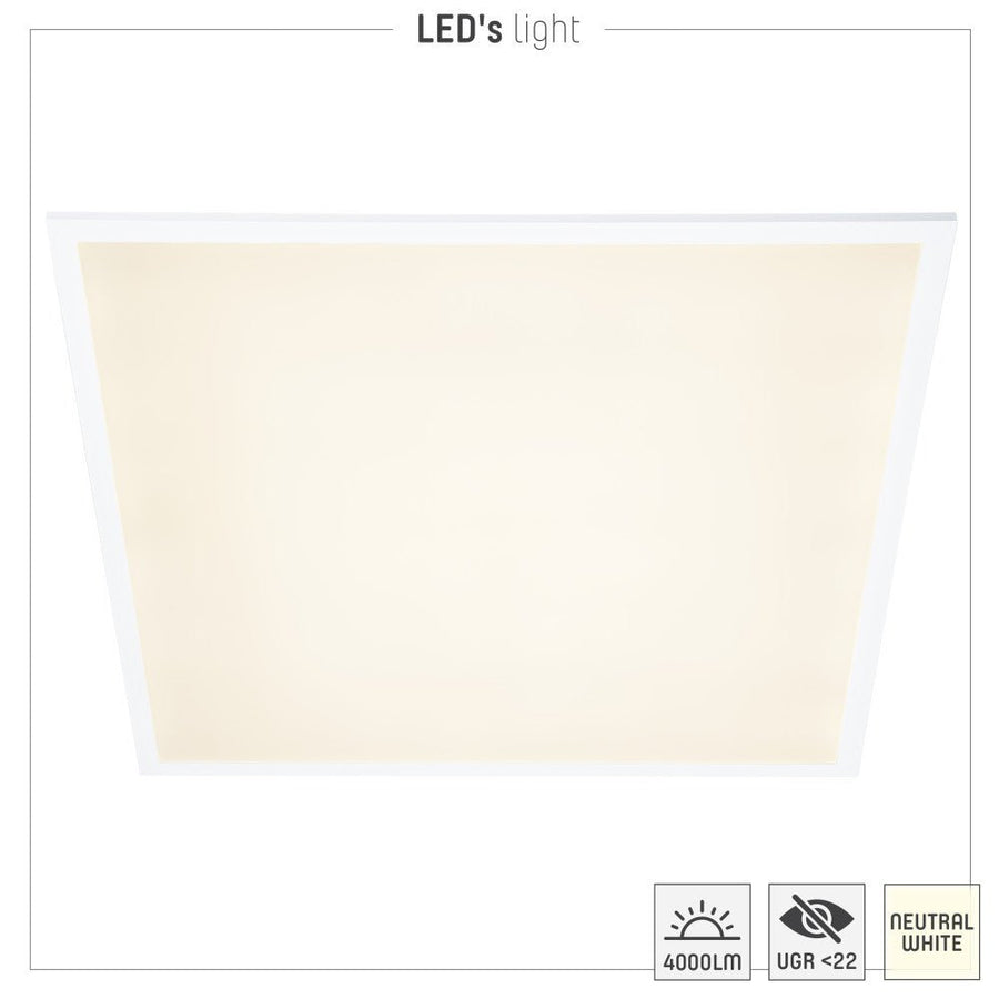 Paneel - 40W 4000lm 4000K 595x595mm - Lifud Driver - Wit - < 22 Panelen LED.nl