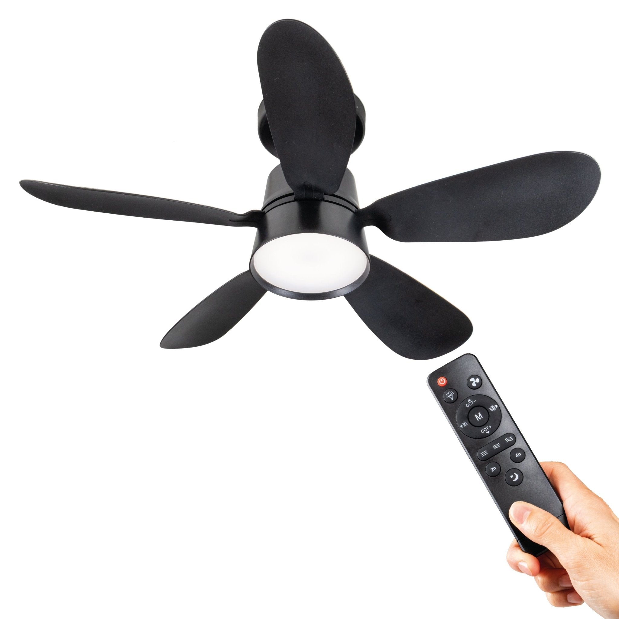 Plafondlamp met ventilator - 25W 1100lm 3000K/6500K Verwijderbare bladen Gemakkelijke installatie Plafondventilatoren LED.nl