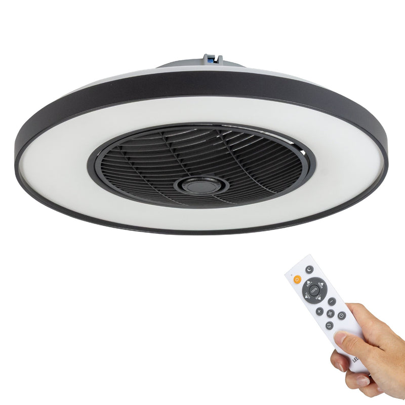 Proventa 3D Air Plafondlamp met Ventilator 60cm - Full room luchtcirculatie - Zomer & Winterstand – Licht en kleurtemperatuur instelbaar - LED.nl