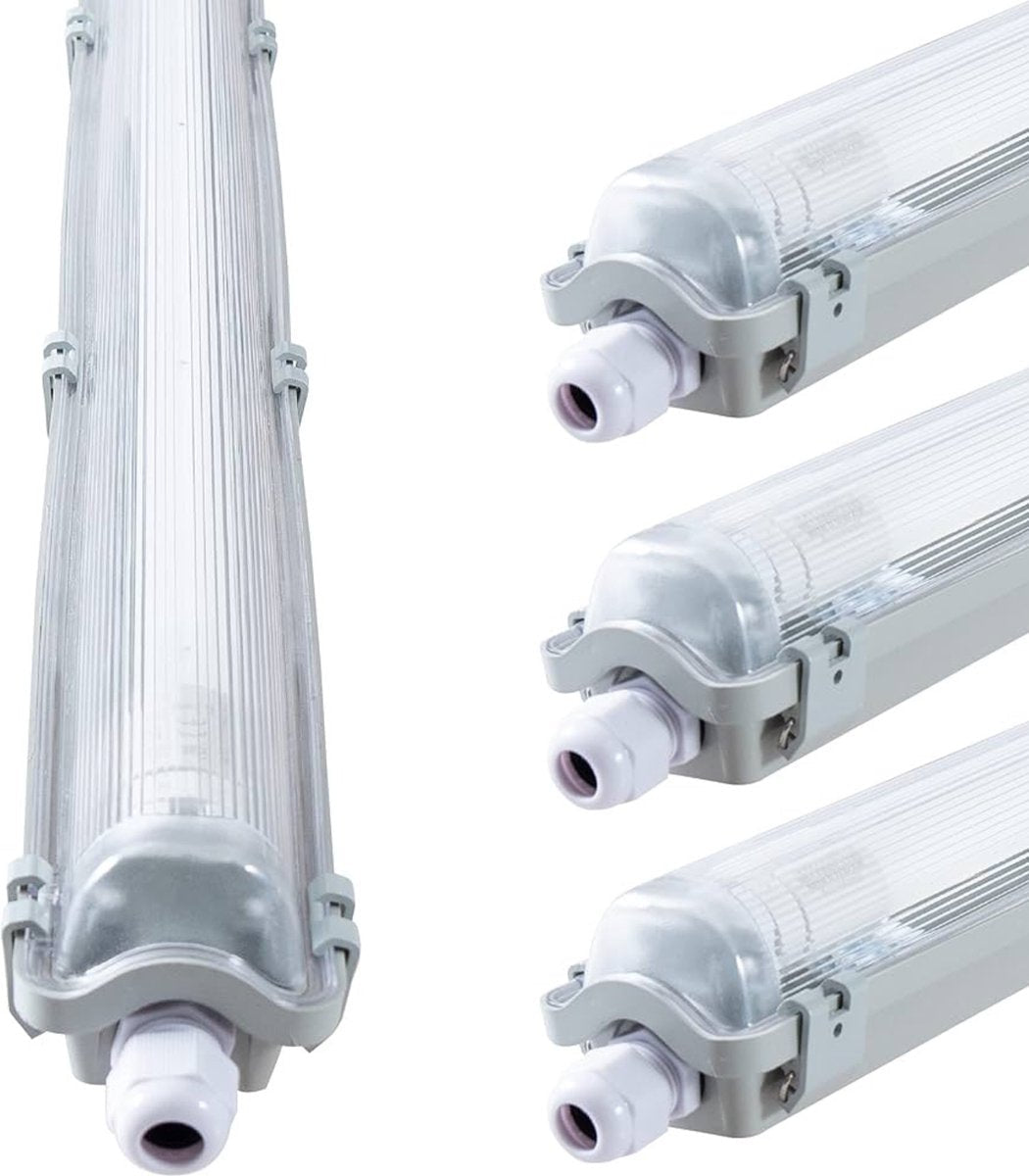 Proventa LED TL 4 armaturen met lampen 150 cm - Koud wit licht 6500 K - Waterdicht - Complete set - 4 stuks - LED.nl