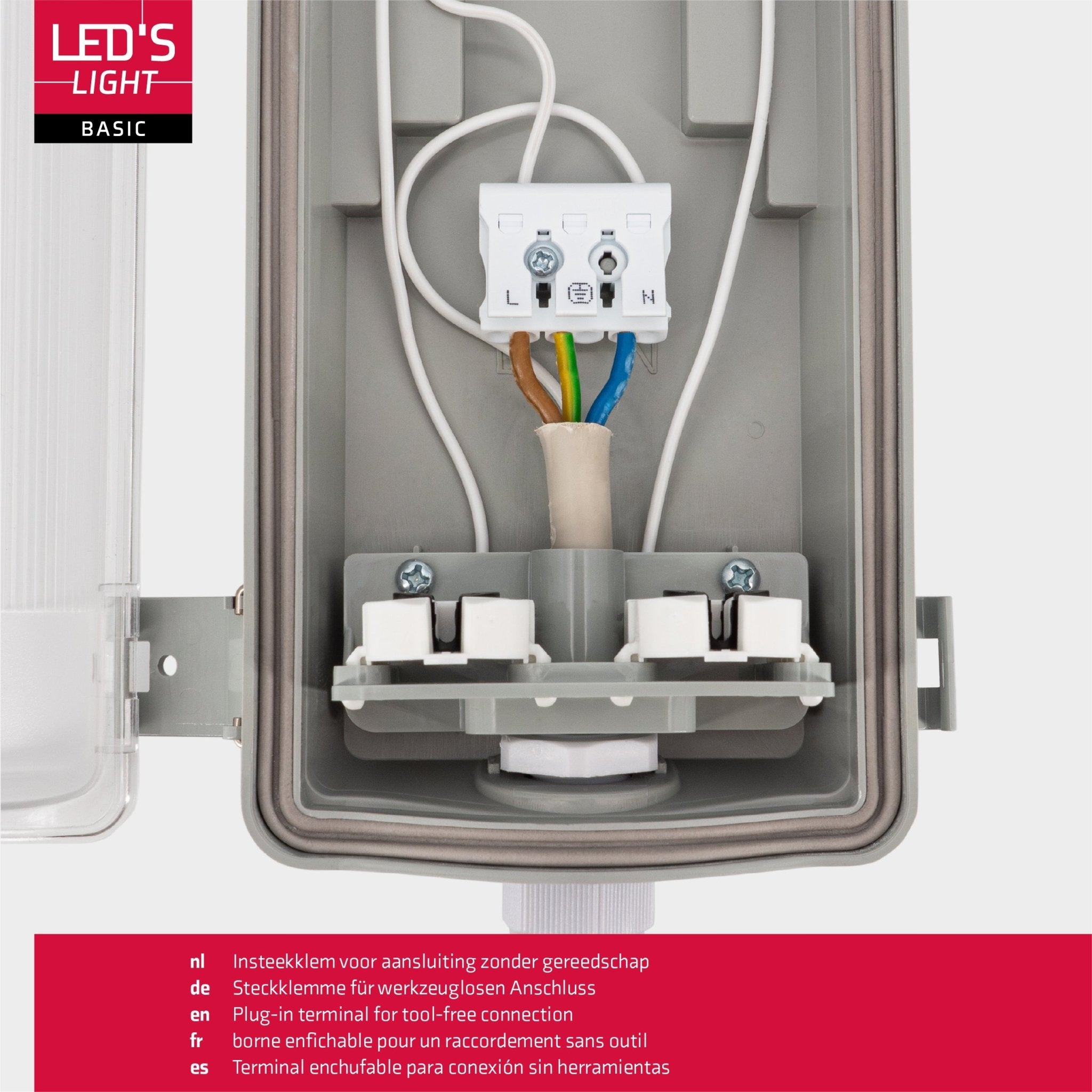 Proventa LED TL 4 dubbel armaturen met 8 buizen 150 cm - Koud wit licht 6500 K - Waterdicht - 4 stuks - LED.nl