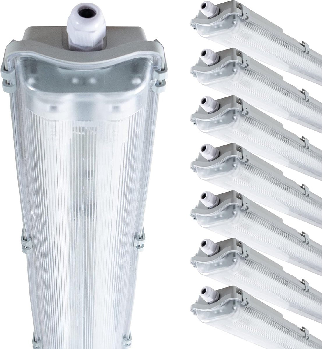 Proventa LED TL dubbel 8 armaturen met 16 buizen 150 cm - Koud wit licht 6500 K - Voordeelverapkking - 8 stuks - LED.nl