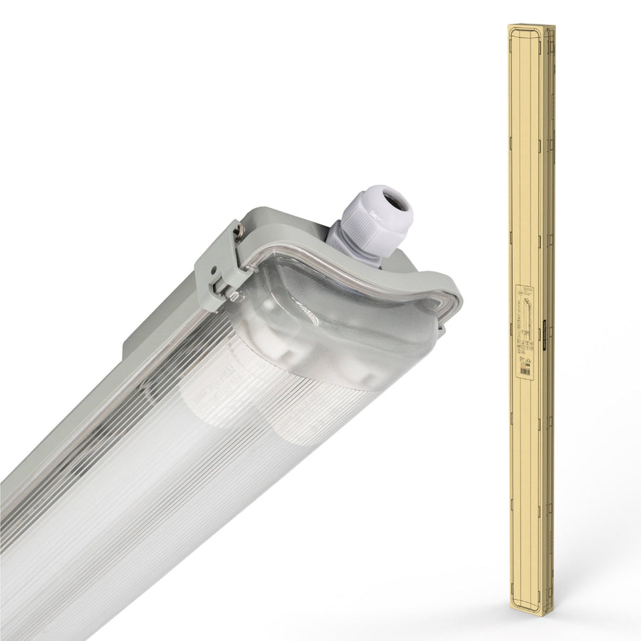 Proventa LED TL dubbel armatuur met 2 buizen 150 cm - Koud wit licht 6500 K - Waterdicht - Complete set TL verlichting LED.nl
