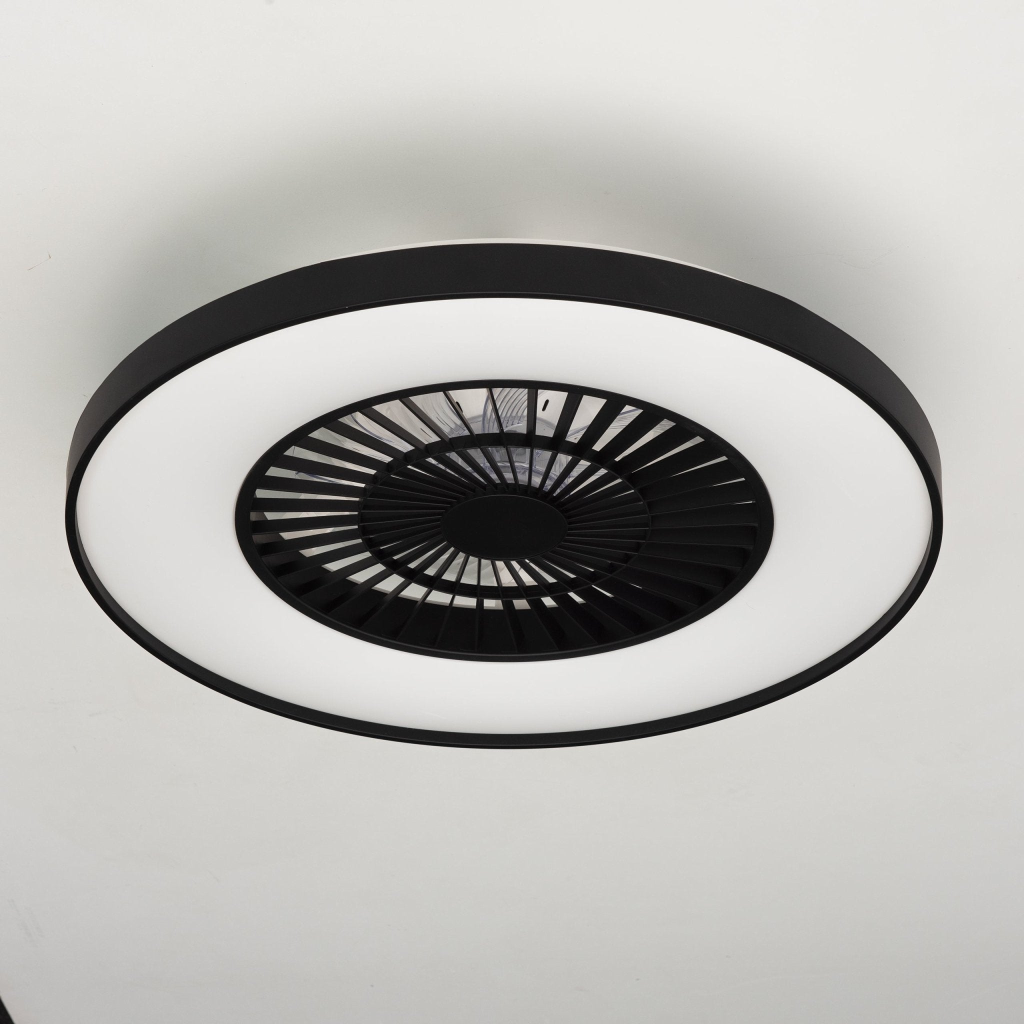 Proventa Premium Plafondventilator met lamp 60 cm - Zomer- en winterstand met afstandsbediening - Zwart - LED.nl