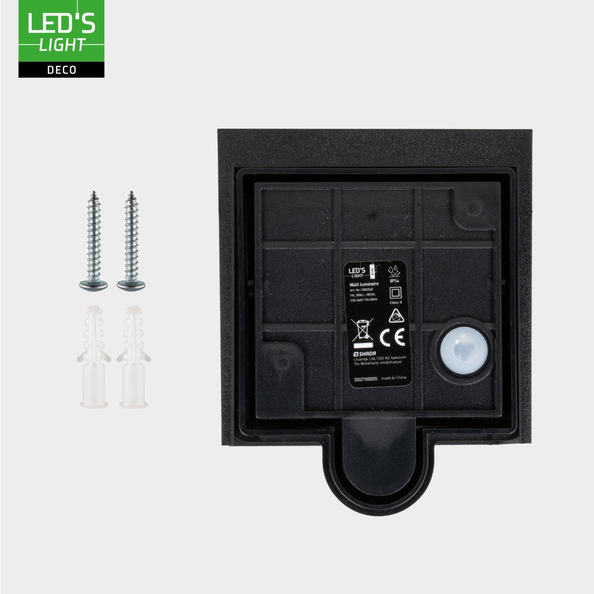 Lumo Qube Sensor Wandlamp Buitenlamp met lichtbron - 380lm 1800K - Zwart Wandlampen LED.nl