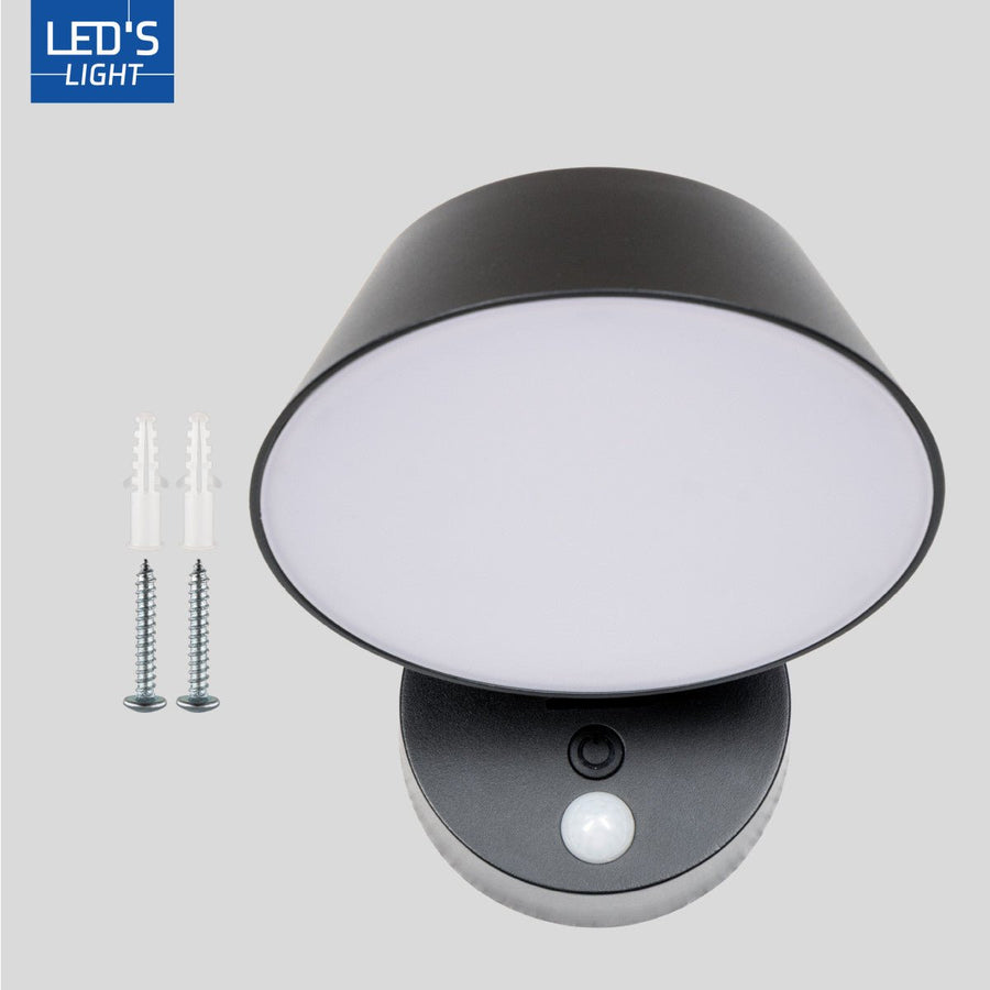 Solar Wandlamp Buitenlamp met Bewegingssensor - 350lm - 4000K - Zwart - IP54 - Sensor LED.nl