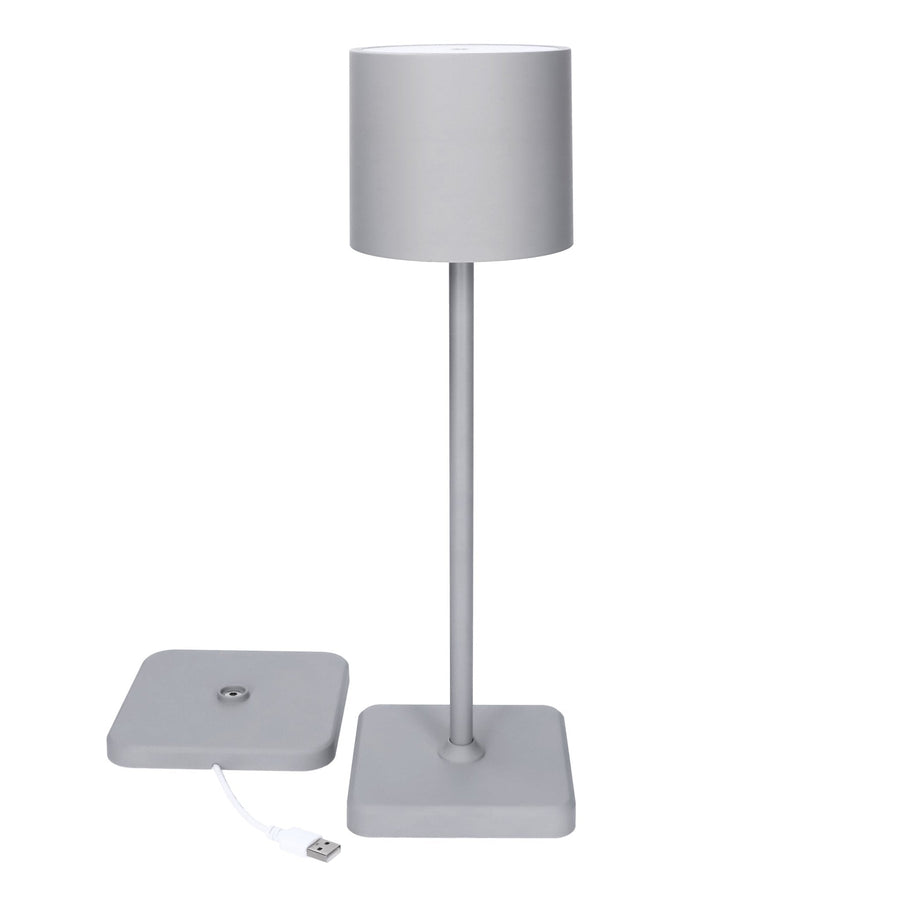TouchDim Oplaadbare LED Tafellamp - Dimbaar via aanraking - Binnen en buiten - Grijs (kopie) Tafellampenen LED.nl