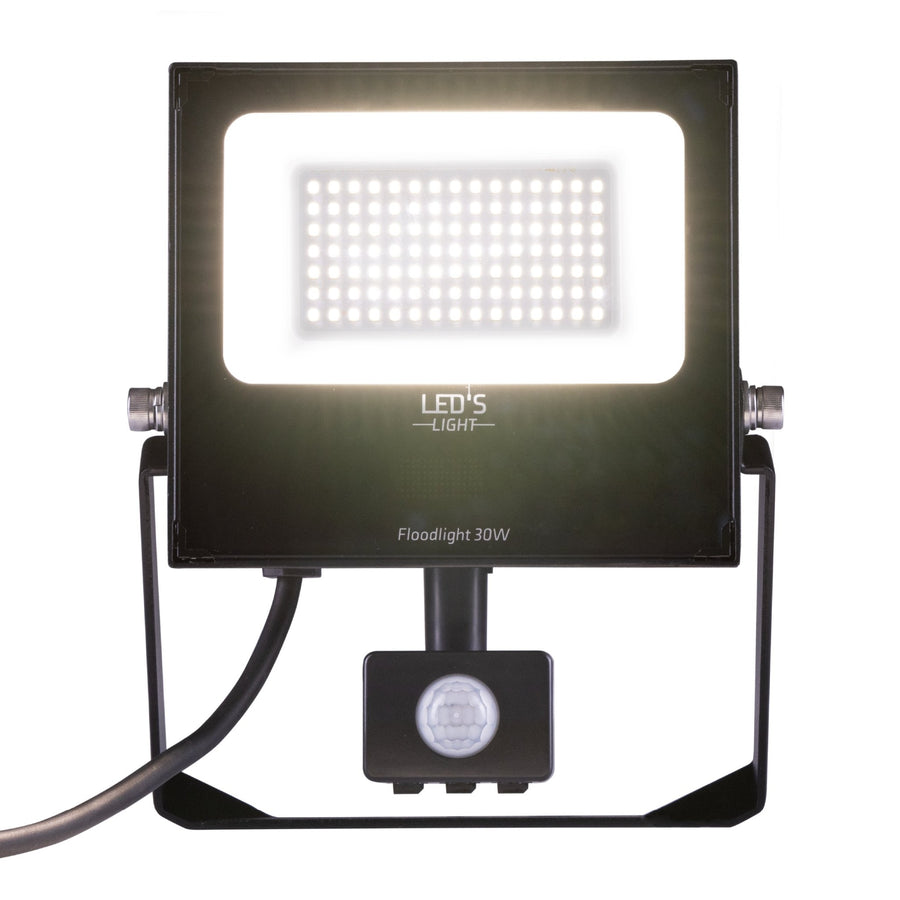 UltraFlood LED Schijnwerper 30W met Bewegingssensor en Daglichtsensor - Kantelbaar - 5400 Lumen - IP65 Schijnwerpers LED.nl