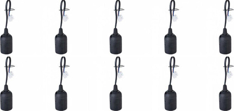 10 x Verhuisfitting E27 met kroonsteen - Set van 10 E27 lampfittingen max. 60W Verhuisfittingen LED.nl