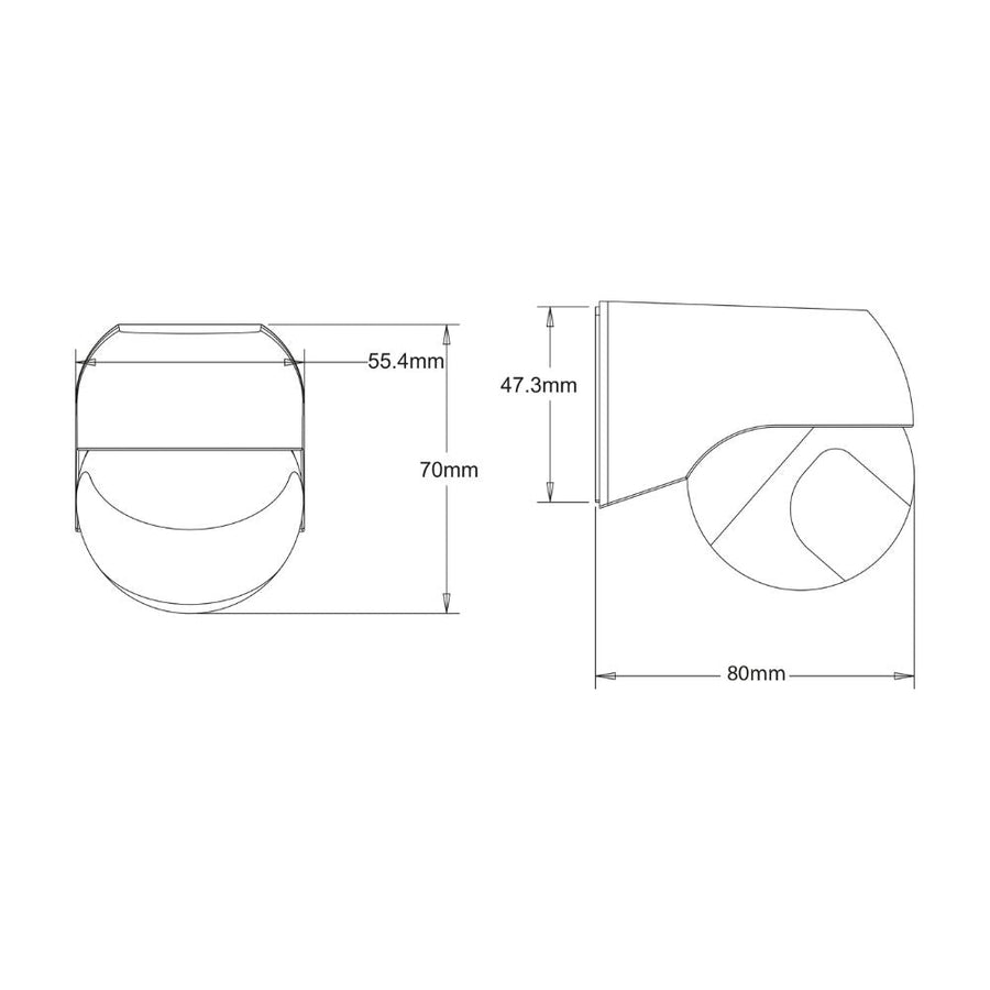 LED's Light 2-in-1 Bewegingsmelder met 12 meter bereik - Voor binnen & buiten - Wandmontage - Zwart Sensoren LED.nl