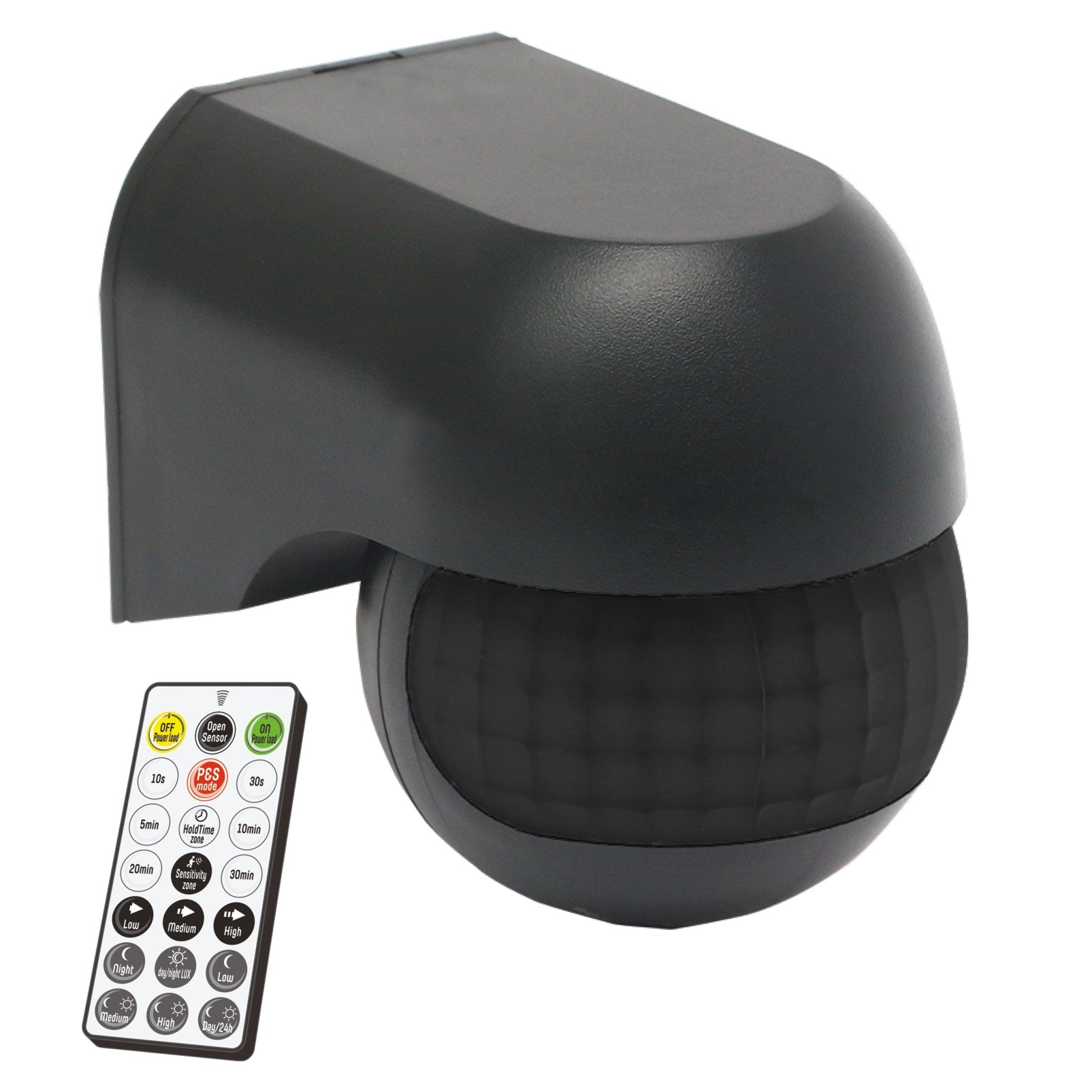 2in1 Bewegingsmelder met afstandsbediening - Detecteert schemer en beweging - Zwart - LED.nl