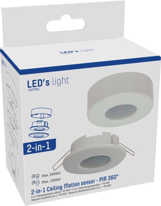 2in1 Bewegingsmelder plafond - Bewegingssensor & Daglichtsensor - Wit - LED.nl