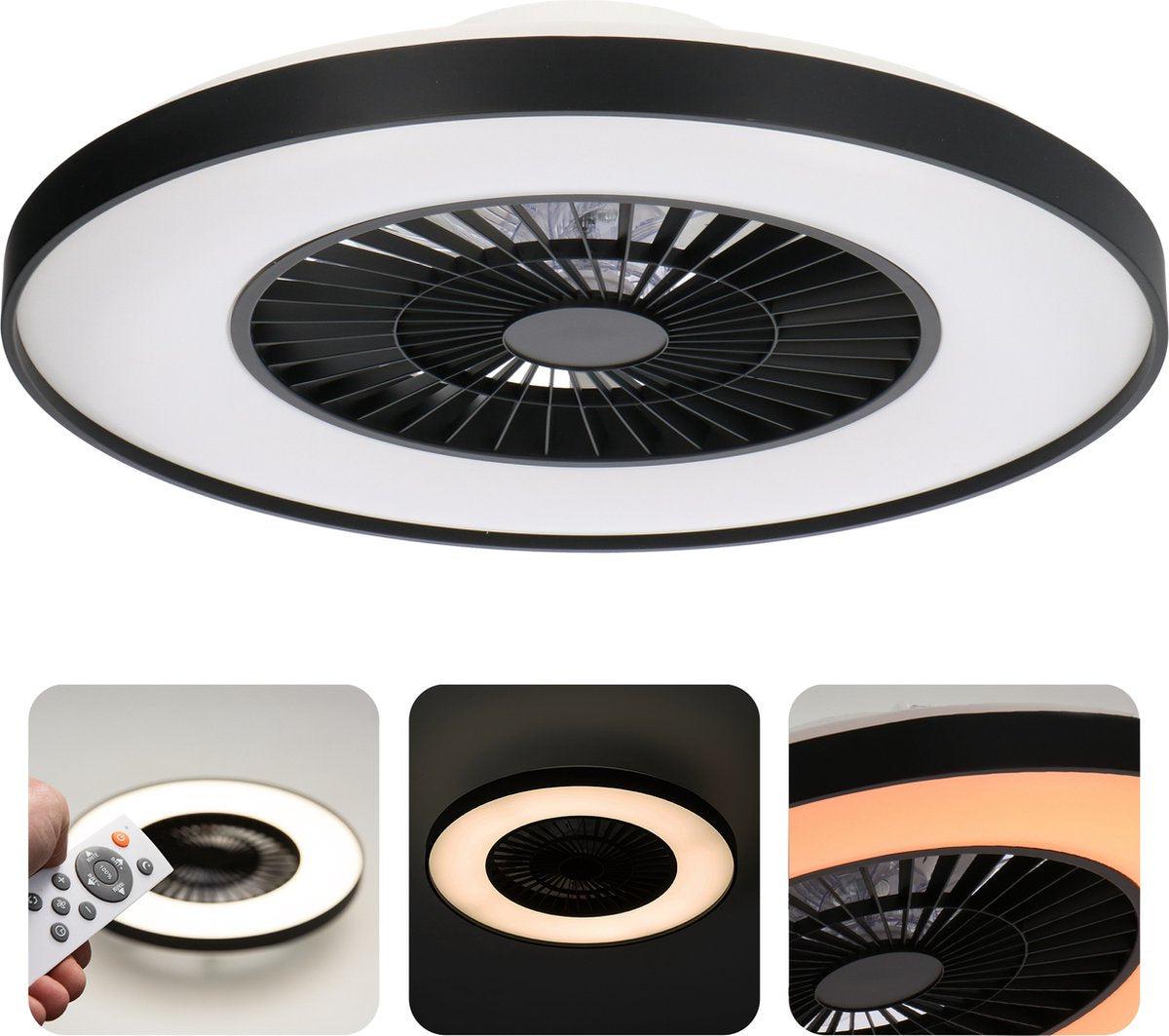 3D Air LED plafondlamp met ventilator – Full room luchtcirculatie - Zomer & Winterstand – Licht en kleurtemperatuur instelbaar - LED.nl