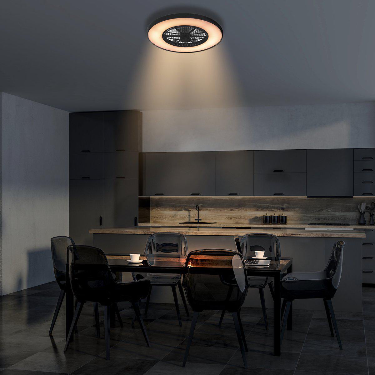 3D Air LED plafondlamp met ventilator – Full room luchtcirculatie - Zomer & Winterstand – Licht en kleurtemperatuur instelbaar - LED.nl