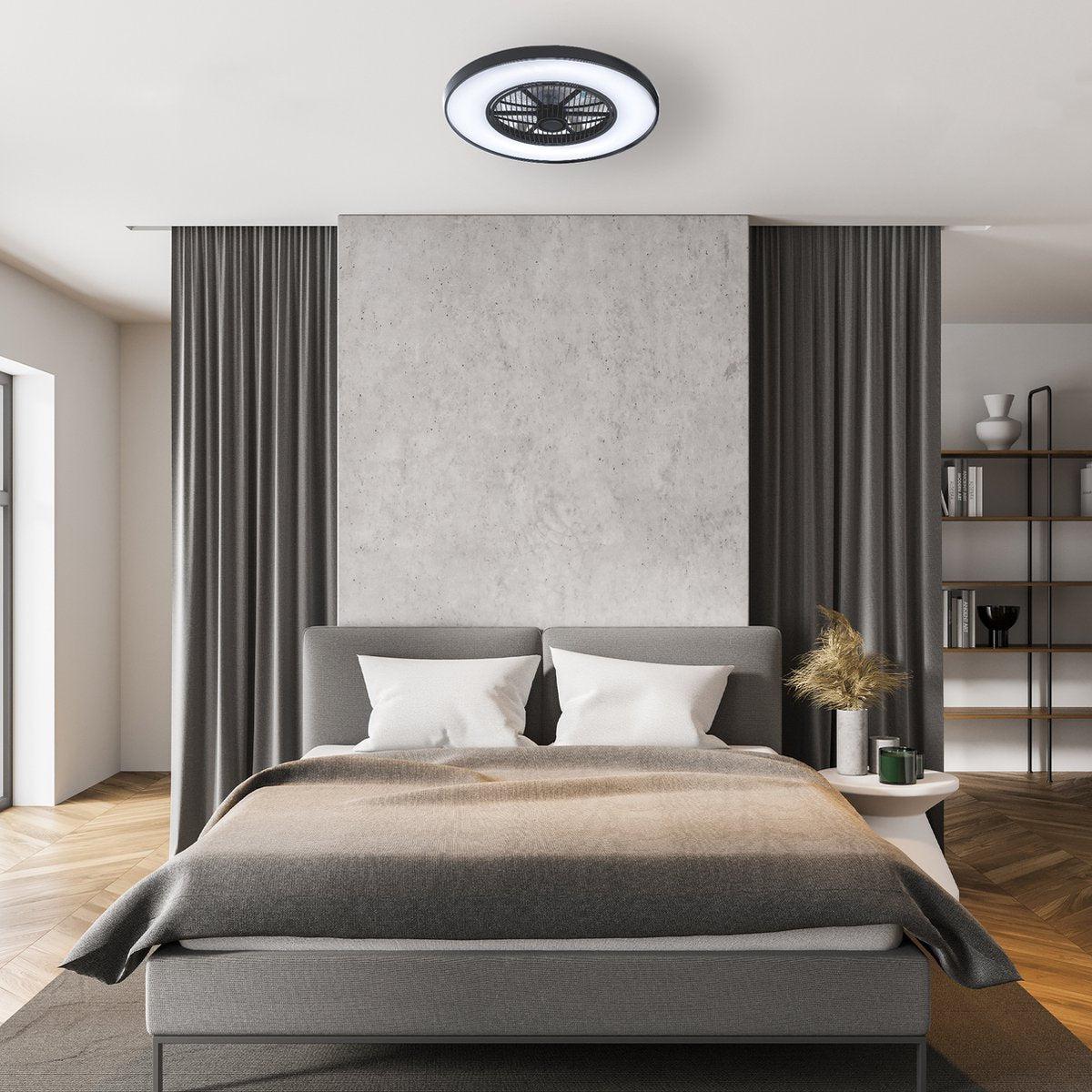 NIORSUN 15.7 LED plafondlamp met ventilator zwart NIORSUN 15.7 LED plafondlamp met ventilator zwart