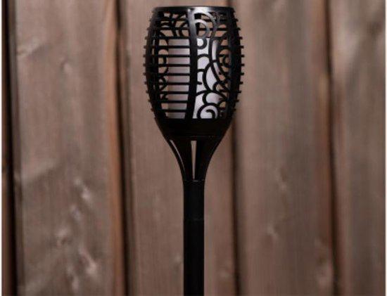 3in1 Solar Tuinlamp Fakkel met sensor - Priklamp, Wandlamp en tafellamp in 1 - 41 cm - LED.nl