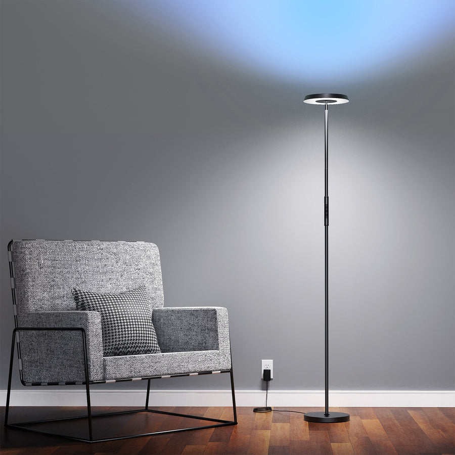 Ambient LED Vloerlamp - White & Color - Schijnt naar beneden en boven - Bedienbaar met App Vloerlampen Led.nl