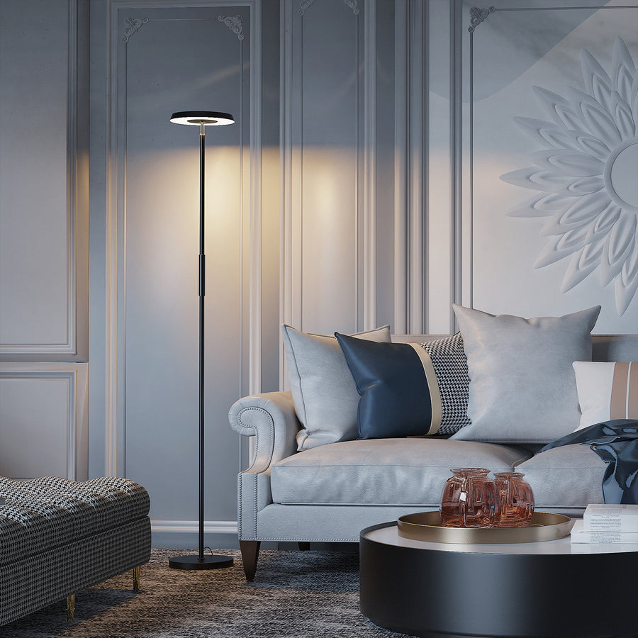 Ambient LED Vloerlamp - White & Color - Schijnt naar beneden en boven - Bedienbaar met App Vloerlampen Led.nl