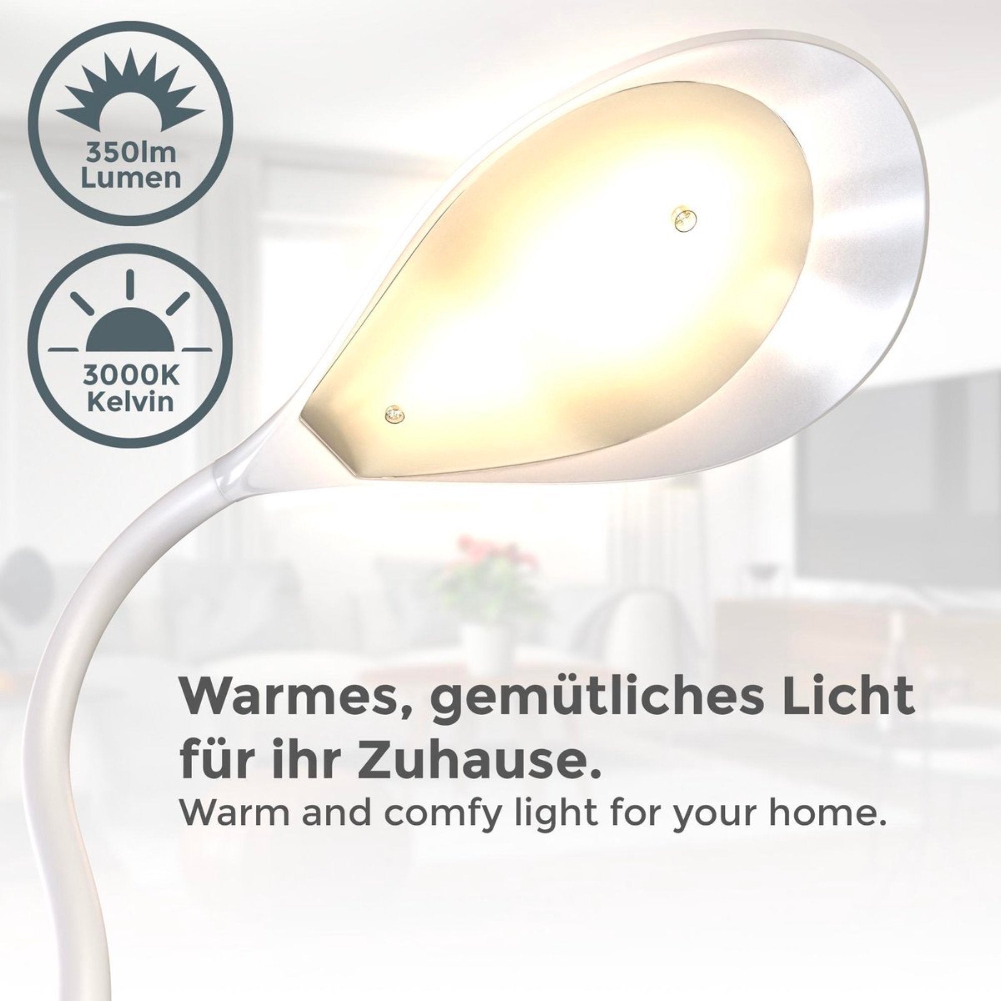 B.K.Licht - Bureau klemlamp - Wit - Leeslamp met klem - 3000K - 4.5W - LED.nl