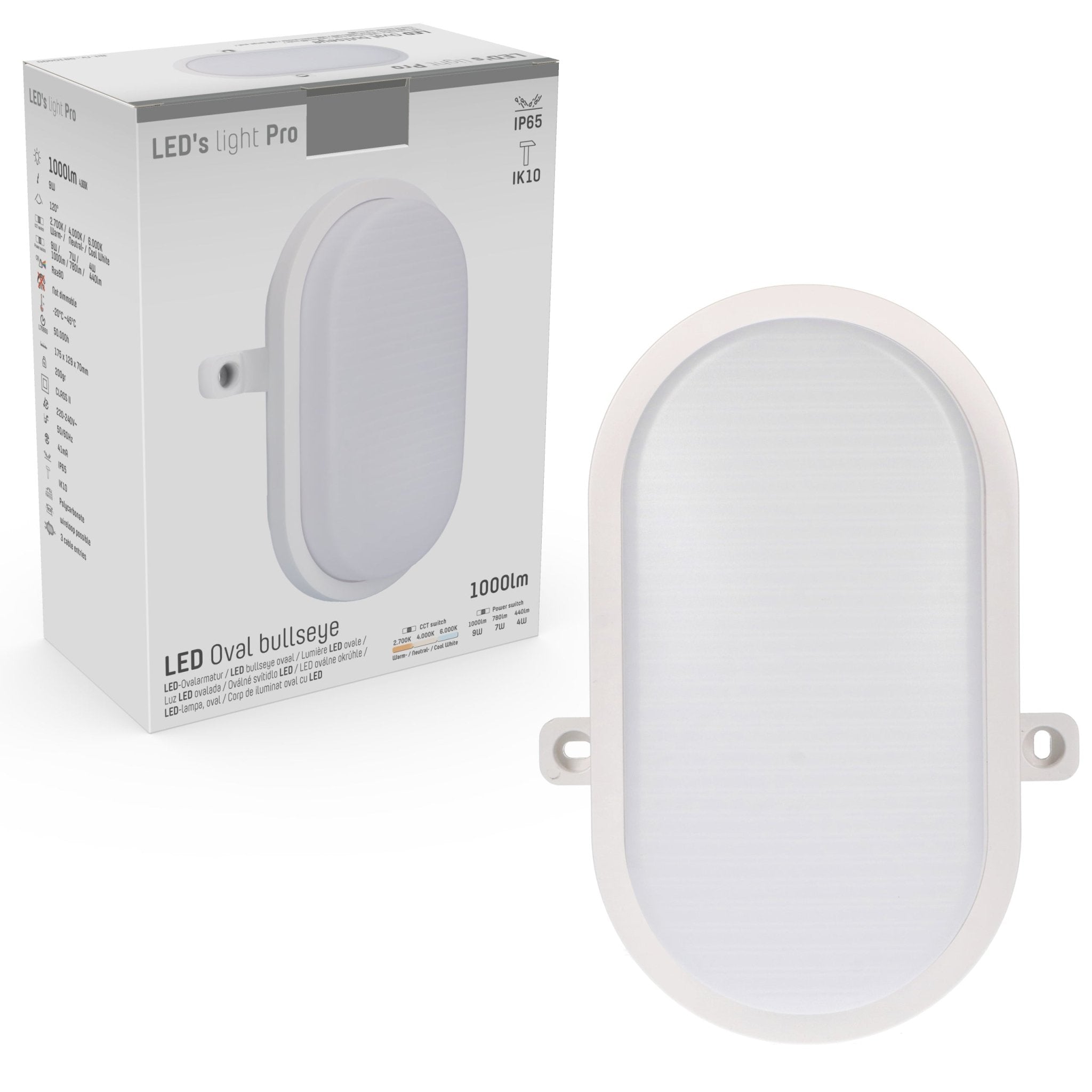 CCT Bull Eye Lamp voor plafond & wand - IP65 - Geschikt voor binnen en buiten - 18 cm - LED.nl