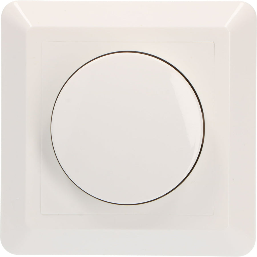 LED's Light Complete Dimmerknop met Frame - Wit - Past in frames van GIRA, JUNG, Busch-Jaeger Dimmers LED.nl