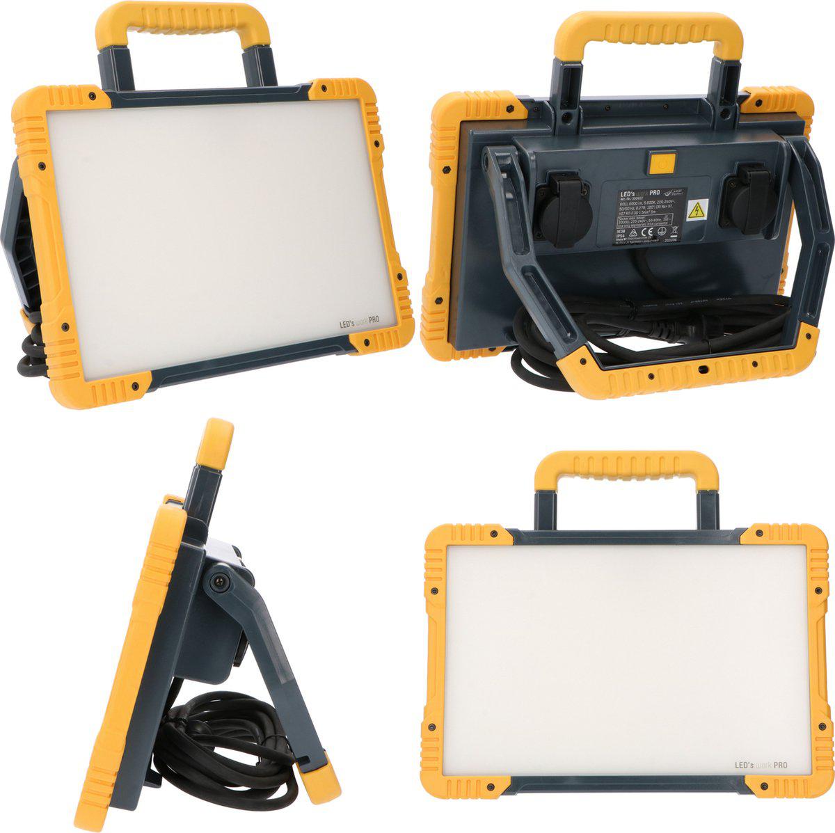 ColorPro LED bouwlamp 60W – Realistische kleurweergave CRI97 – 6000 lumen – IP54 – 5 meter snoer - LED.nl