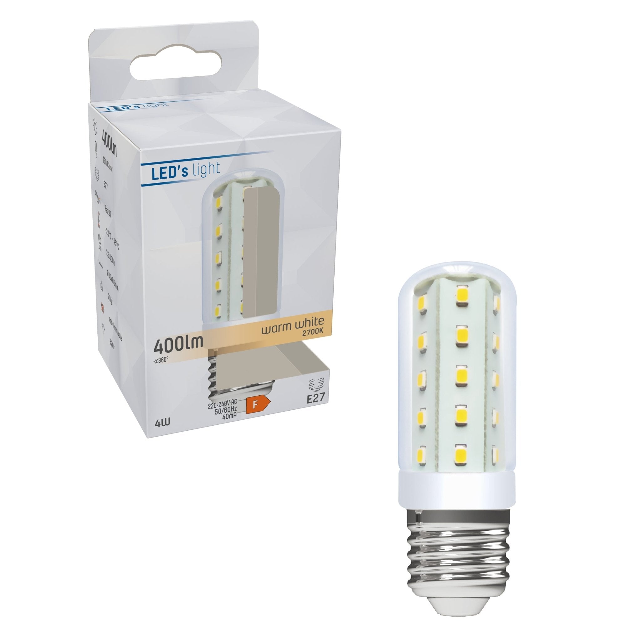 ColorPro LED Lamp E27 - T30 Buis - Kleurweergave index 97 - Warm wit - 4W (40W) - LED.nl