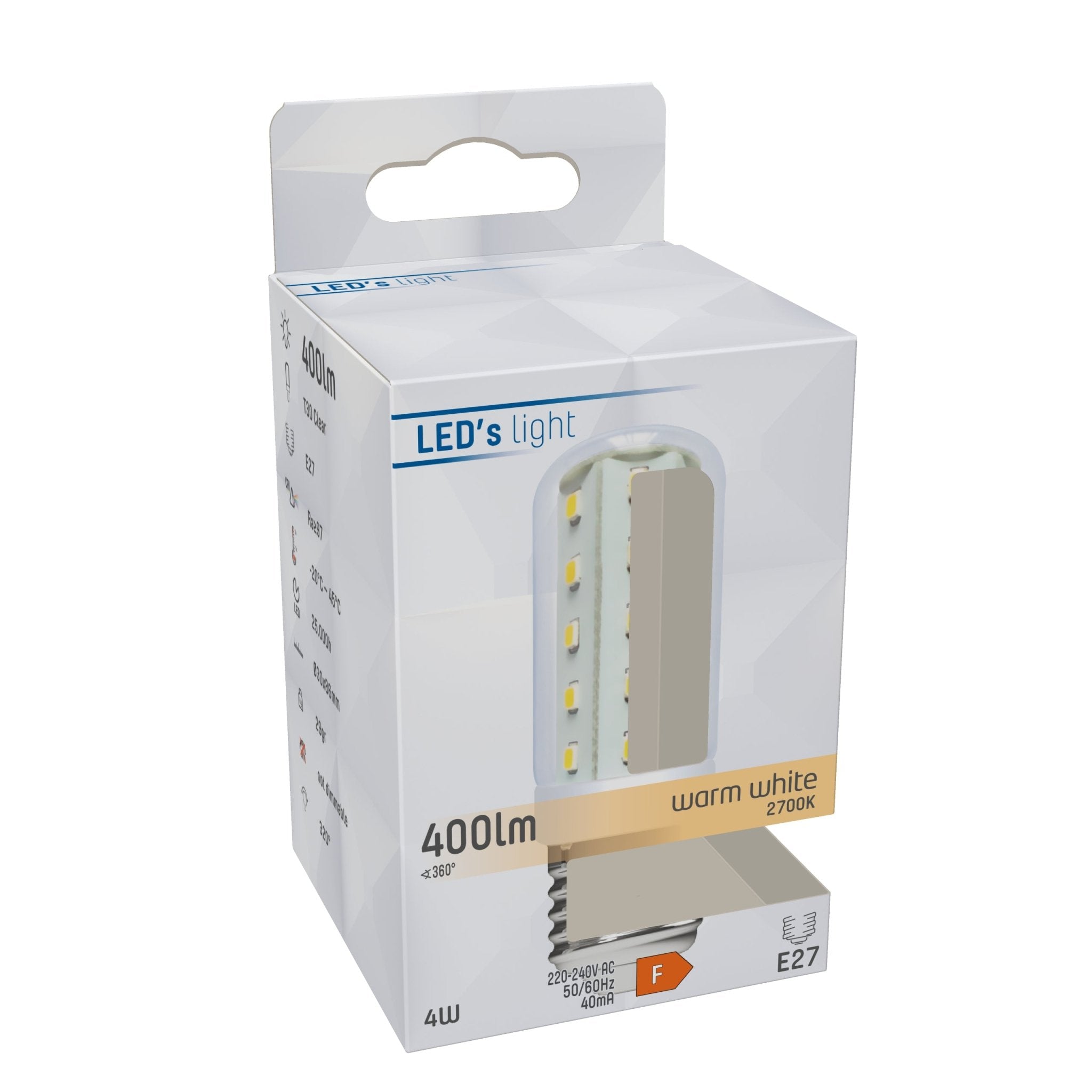 ColorPro LED Lamp E27 - T30 Buis - Kleurweergave index 97 - Warm wit - 4W (40W) - LED.nl