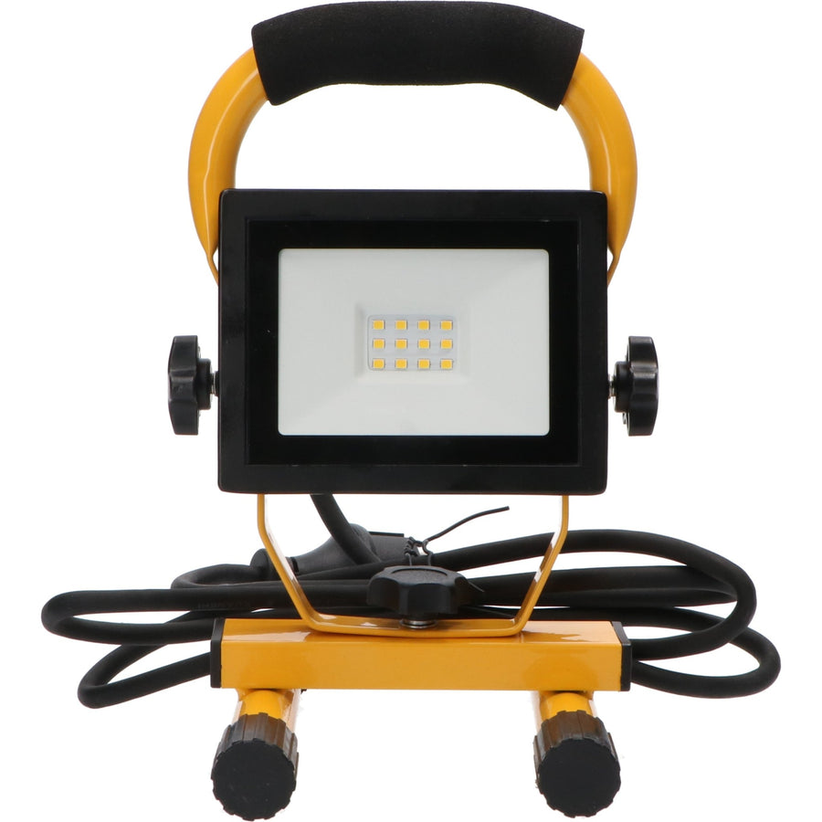 LED-Arbeitsleuchte – Netzbetriebene Arbeitsleuchte – 10 W, 850 lm, 4000 K, kompakte LED-Baustelle – faltbar und drehbar - LED.de