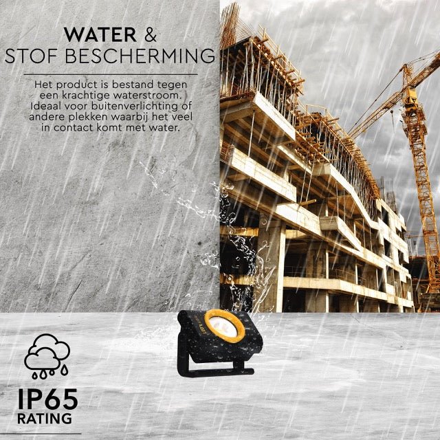 LED's Work Compact LED Work Lamp 1000 - With rechargeable battery - Dimmable in 10 steps - IP65 - LED.nl