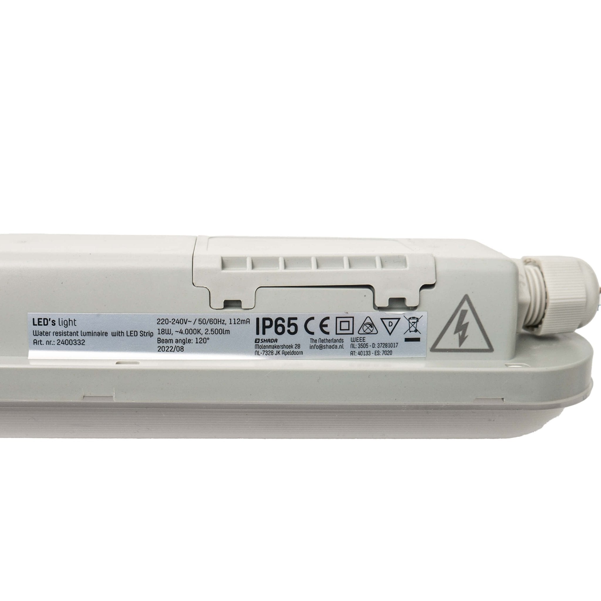 Compleet LED TL armatuur 120 cm – IP65 waterdicht – 2500 lumen – 4000K - LED.nl