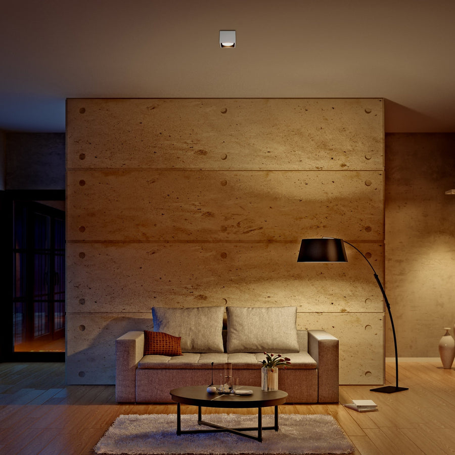 LED's Light Cube LED Ceiling Lamp - 1 light point - Rotatable light - Steel - 10 x 8 cm - White - LED.nl