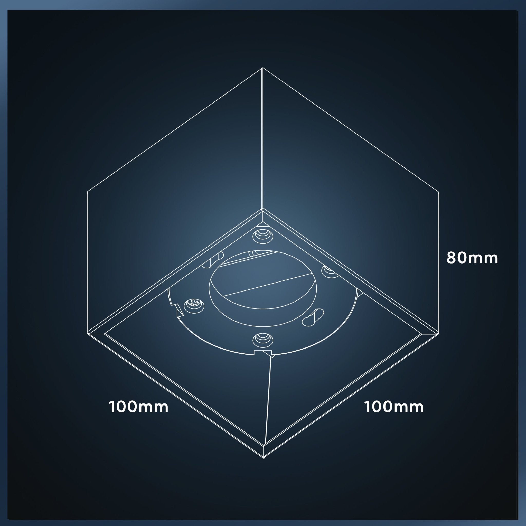 Cube Plafondlamp met 1 lichtpunt - Draaibaar licht -  Staal - 10 x 8 cm - Wit - LED.nl