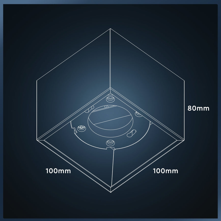 LED's Light Cube LED Ceiling Lamp - 1 light point - Rotatable light - Steel - 10 x 8 cm - White - LED.nl