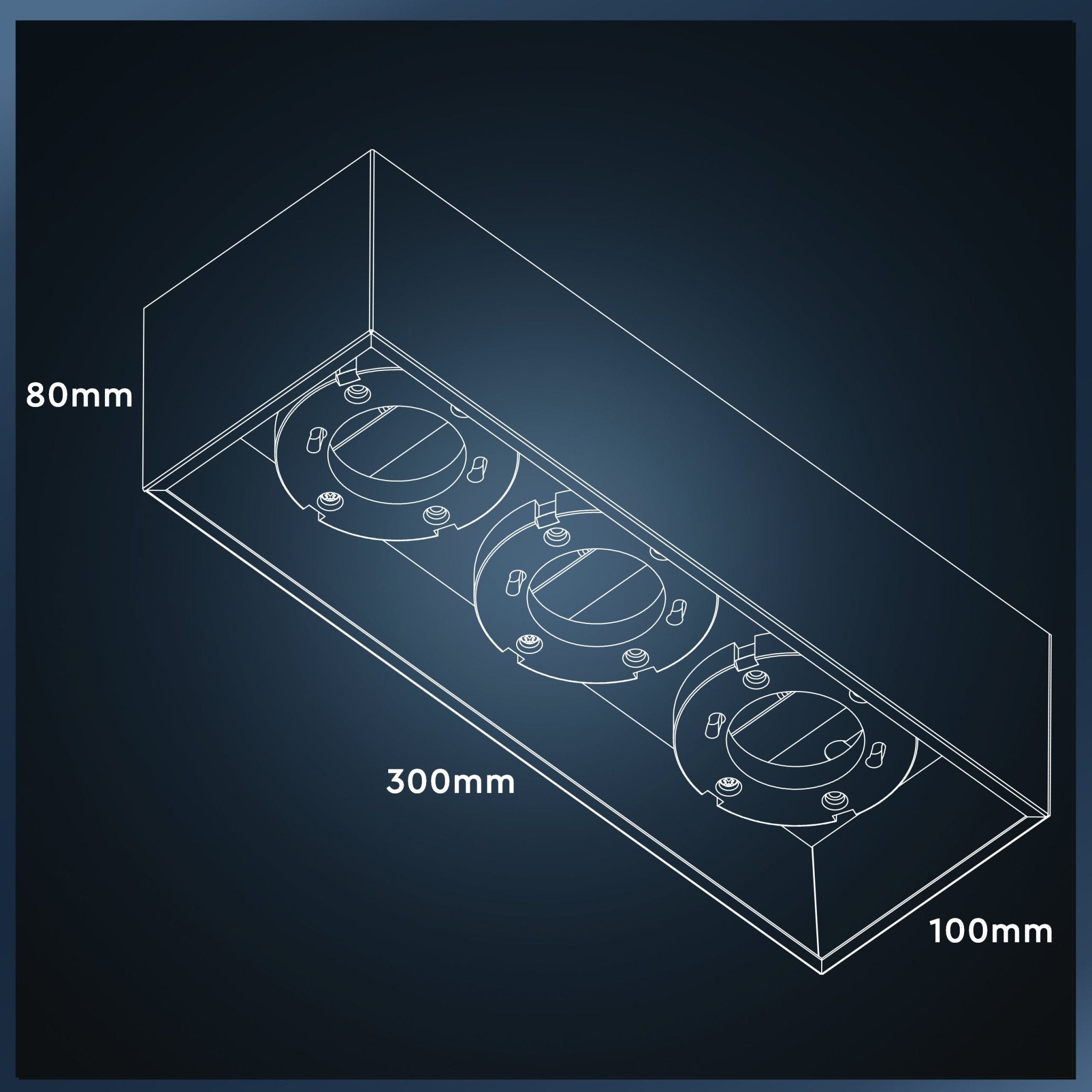 Cube Plafondlamp met 3 lichtpunten - Draaibaar licht -  Staal - 30 x 8 cm - Wit - LED.nl